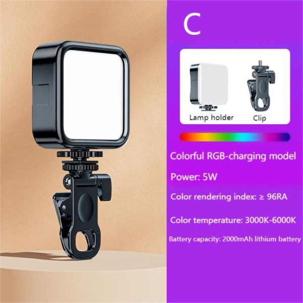 LED-selfievalokuvauslamppu C C C