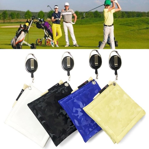 Golfball rengjøringshåndkle tørkeklut SVART Black