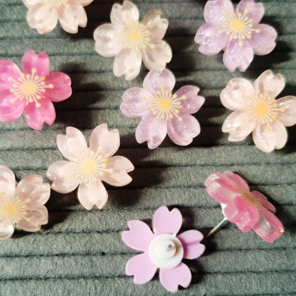 Sakura Pushpins Cherry Blossom Thumb Tacks Push Pins