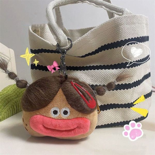 Sausage Mouth Potato Pehmo-nukke avaimenperäpussin koristeet 3 3 3