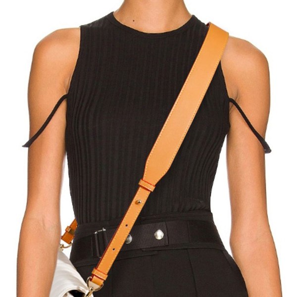 Handväska i äkta läder Axelrem Crossbody 02 02 02