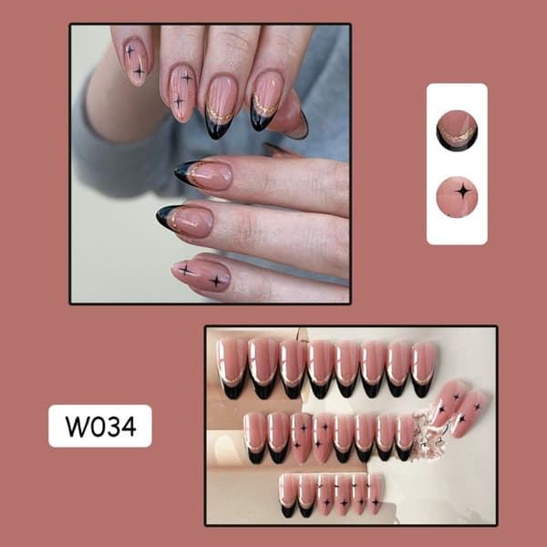 24stk False Nails Long Mandel W035 W035 W035
