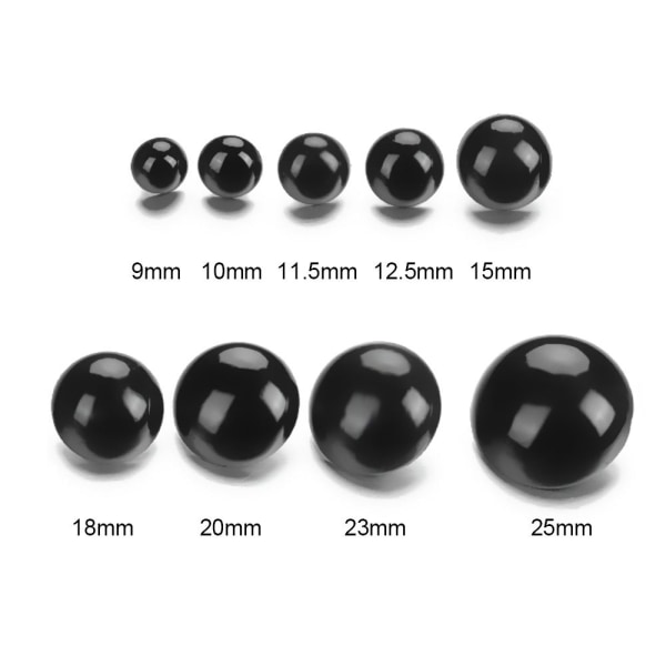 50 st svarta säkerhetsögon för dockor, tillbehör 12,5 mm 12.5mm