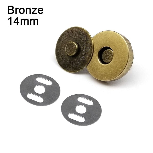 10 Set Väska Spänne Väska Knapp BRONS 14MM Bronze 14mm