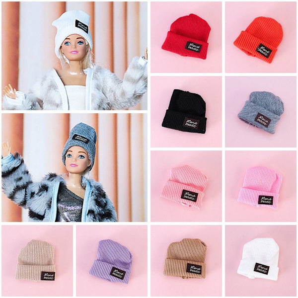 5 st Dockhatt Stickad mössa 7 7 7