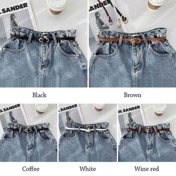 Midjebelte Tynn linning HVIT white
