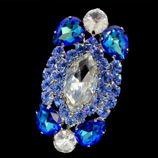 Överdriva Rhinestone Open Rings Crystal Finger Ring STYLE Style 2-Gold
