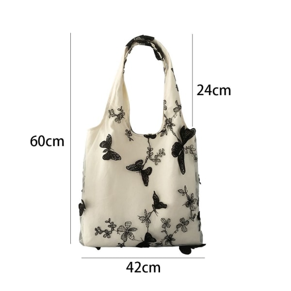 Skulderlærredstaske Tote Bag Mesh Skuldertasker