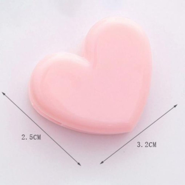 10 STK Noteklips Hjerteklips TRANSPARENT transparent