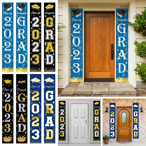 2023 Graduation Porch Door Banner Afgangsceremoni hængende flag