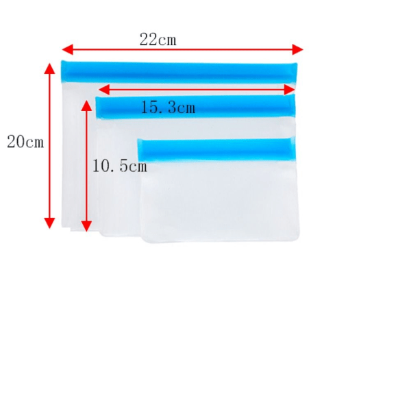 Gjenbrukbare silikonposer Matoppbevaringsposer TRANSPARENT 4 4 transparent 4-4