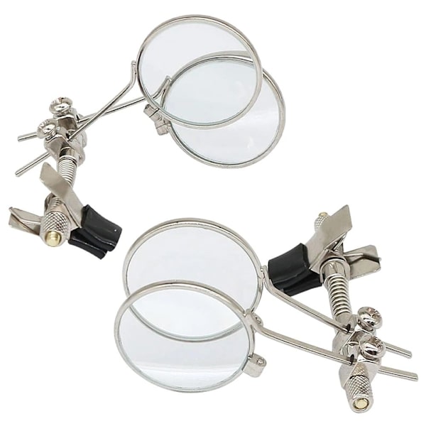 Dubbla linser förstoringsglas Clip Magnifier Monocular