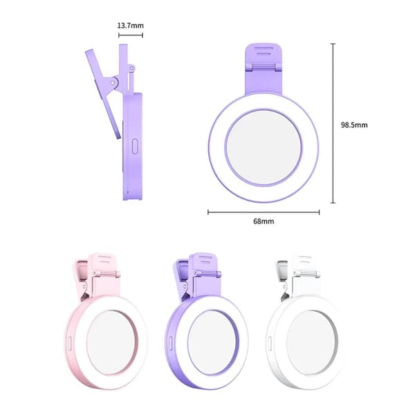 Telefon Fill Light Selfie Mirror Selfie Reflector Speglar VIT White