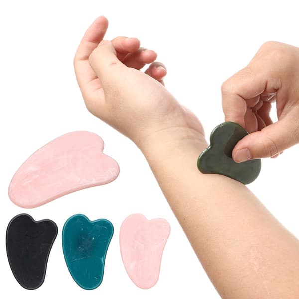 Guasha Board Rose Quartz VIT white