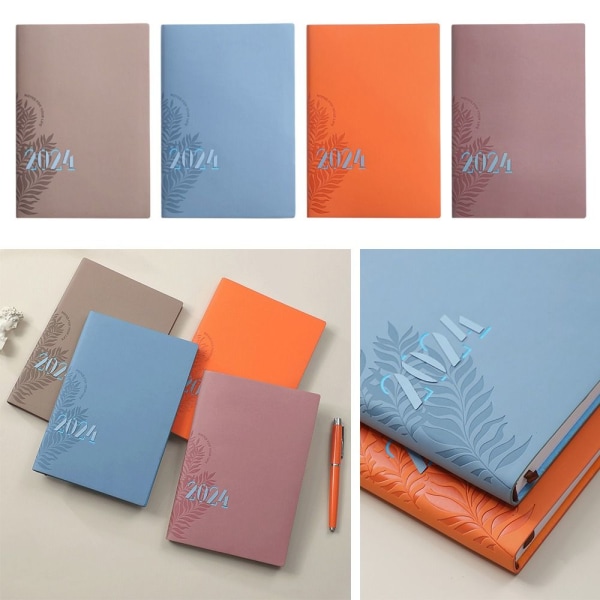 2024 Englanti Agenda Kirja Kalenteri Kirja ORANSSI orange