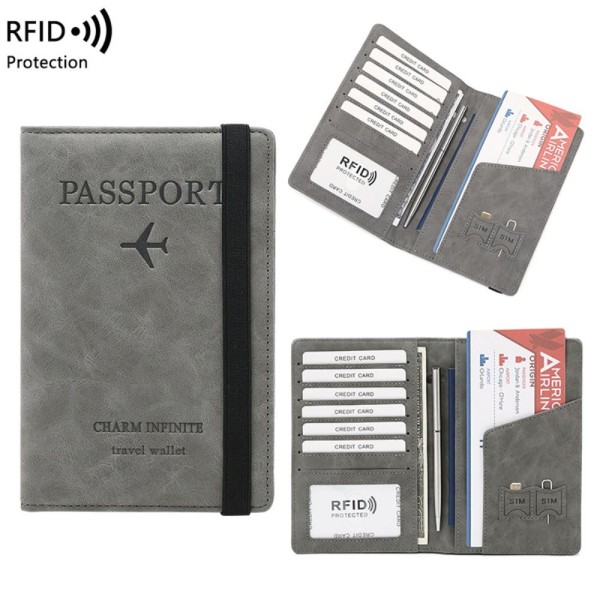 RFID Passport Cover Passport Clip KAFFE coffee