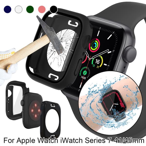 Vattentätt PC Case Guard Shell för Apple Watch Series 7 transparent 45mm