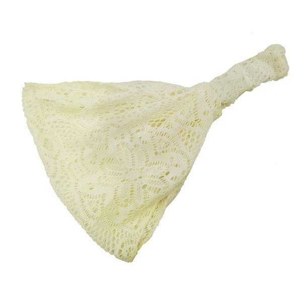 Pannband Bred Spets Pannband BEIGE Beige