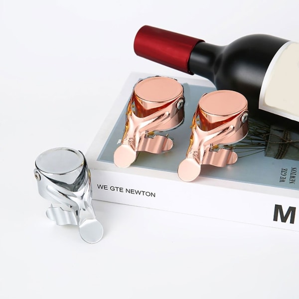 2 stk Rødvinstop Rustfrit Stål Rødvinstop 1 STK 1 pc rose gold