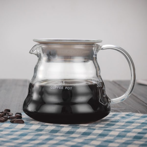 Håndbrygget kaffekanne Glass kaffekanne 360ML 360ml
