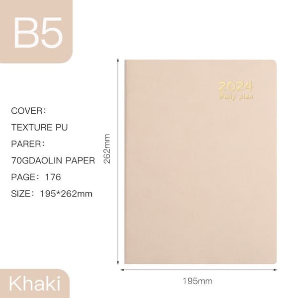 Tidsplan Bog Agenda Bog KHAKI Khaki