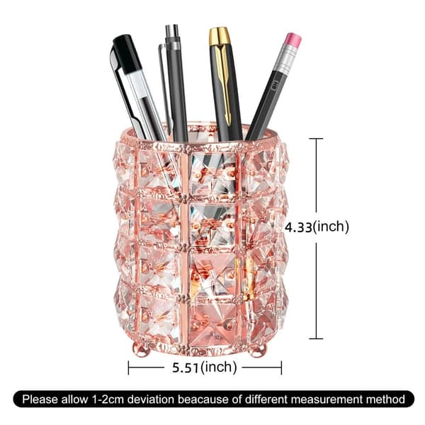 Makeup Organizer Krystall Oppbevaringsbøtte Make Up Brush Case