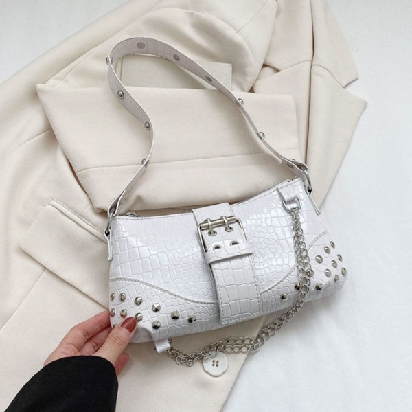 Skuldertaske Gothic Dametaske HVID white
