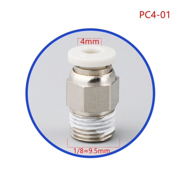 Pneumatiska kopplingar Luftkompressorslang Snabbkoppling PC4-M5 PC4-M5