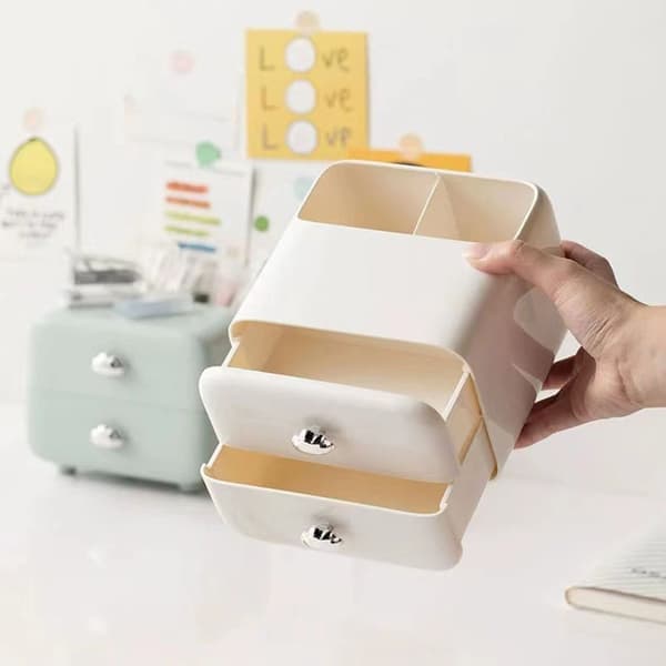 Desktop Förvaringslåda Låda Brevpapper Pennhållare VIT white
