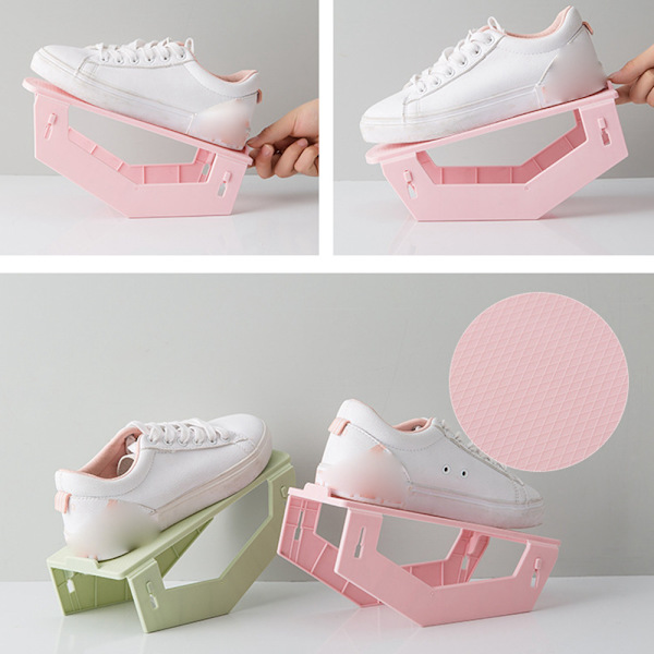 Justerbart skoställ Skor Förvaringsställ ROSA Pink