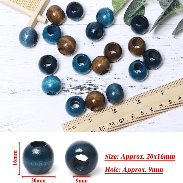 Träpärlor Spacer Beads Stort hål (10 mm)