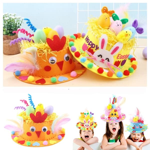 Påske Hat Kit Bunny Egg Material Kit GUL yellow