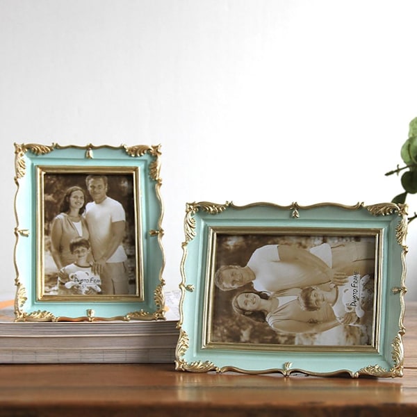 Huoneen sisustus Vintage valokuvakehykset VAALEANVIHREÄ Light Green