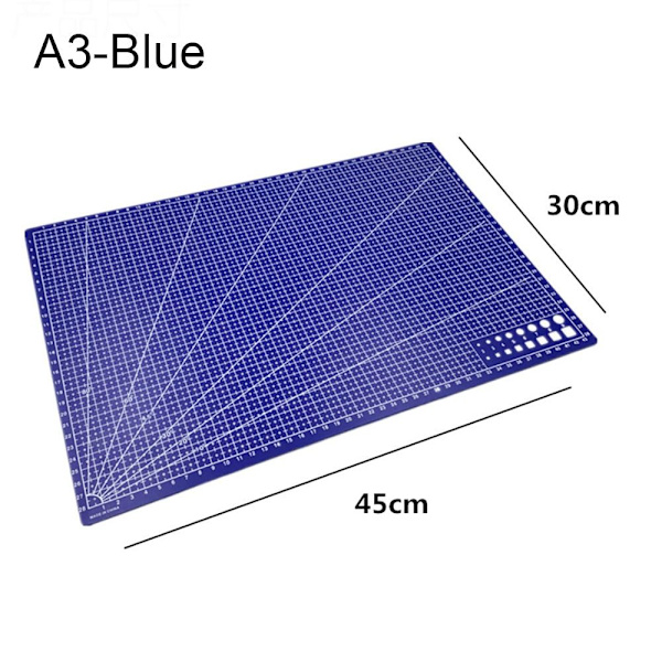 Skjærematte Skjærebrett A3-BLÅ A3-BLÅT A3-Blue