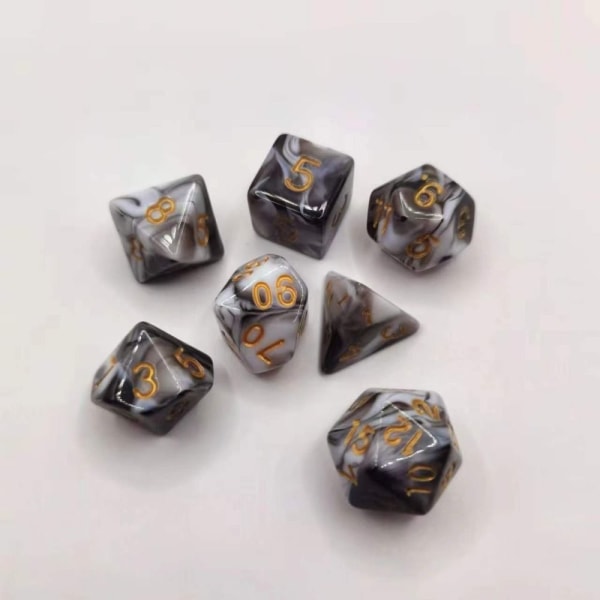 7 kpl / set DND Dice Polyhedral Dice STYLE 4 STYLE 4 Style 4