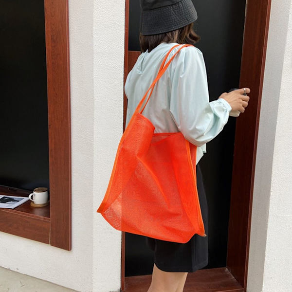 Mesh Axelväska Handväska ORANGE orange