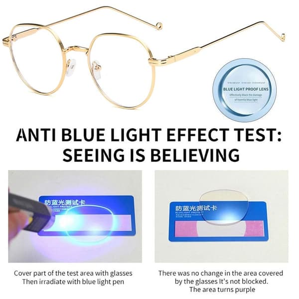 Anti-Blue Light Glasögon Överdimensionerade glasögon SILVER Silver