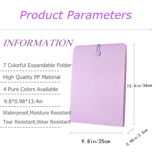 Dragspel Folder Organizer Dokumentväska