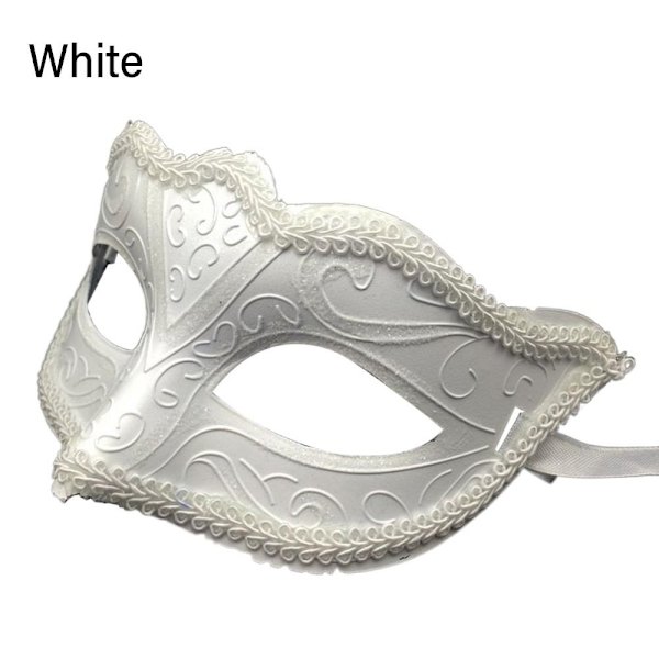 2 stk Masquerade Tiara Dance Mask HVIT 2STK 2STK white 2pcs-2pcs