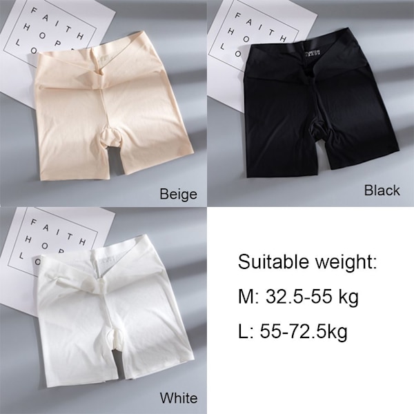 Summer Ice Silk Andas Plus Size Seamless Byxor SVART L Black L (55-72.5kg)