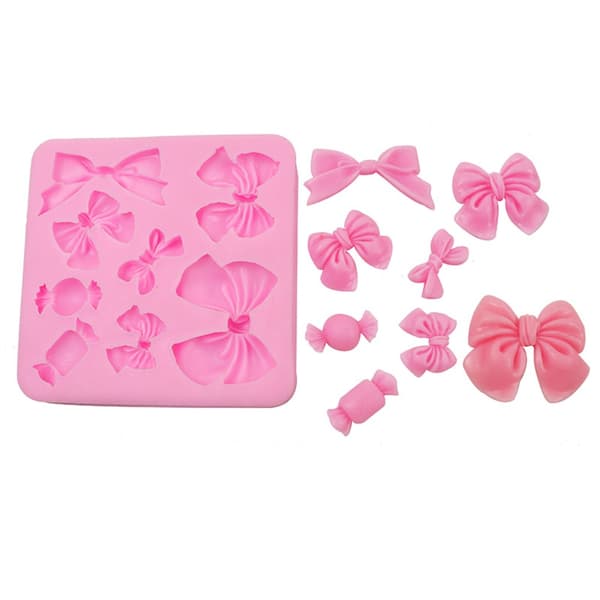 3 Stk Sløyfe Fondantformer Polymer leireformer Silikon