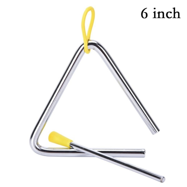 Metal Musical Triangle Steel Percussion Educational Instrument 6inch（145g）