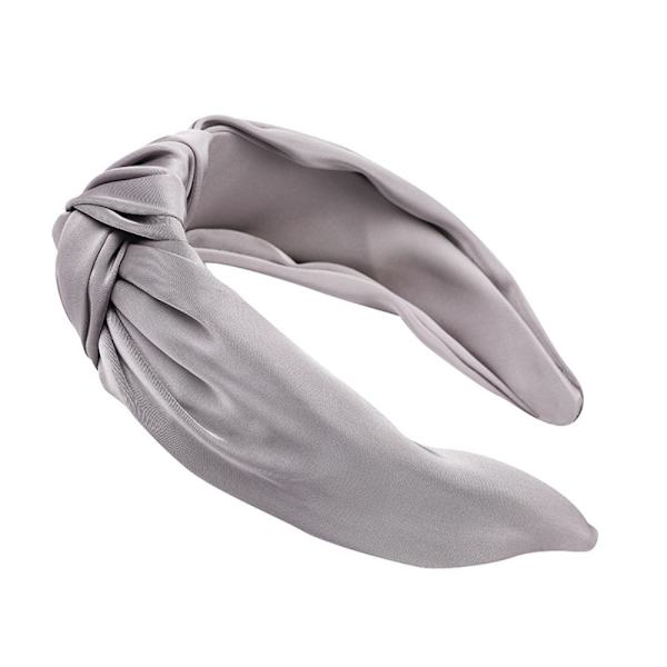 Satin Cross Hair Hoop -hiuspanta HARMAA grey