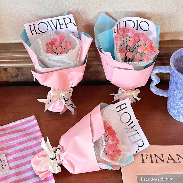 1 Set Tulip Bukett Nattlampa DIY Tulip Light 13 TULIP BLOMMA 13 tulip flower
