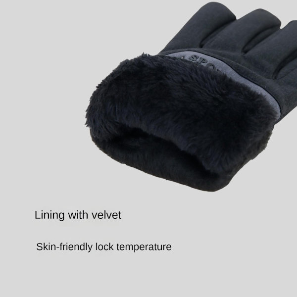 1 par skihandsker vinterhandsker GRÅ L Gray L