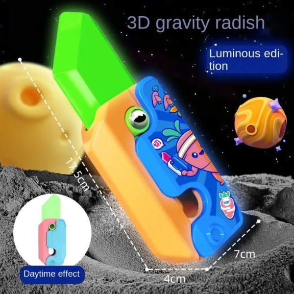 Gravity Carrot Toy Decompression Toy 12X5X4CMPURPLE LILLA 12x5x4cmpurple