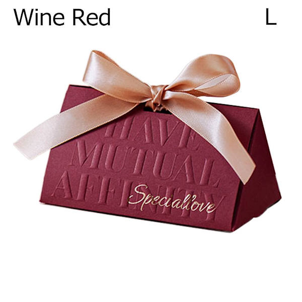10 stk Candy Box Håndtaske Box WINE RED L Wine Red L