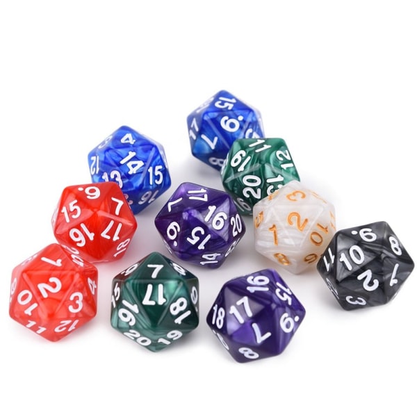 10 Stk/sæt DND Terninger Polyhedral Terninger SORT SORT black