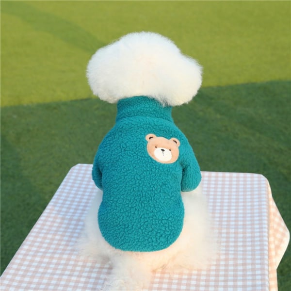 Fleece Pet Cat Hunde Jumper Vintertrøje GREEN M green M