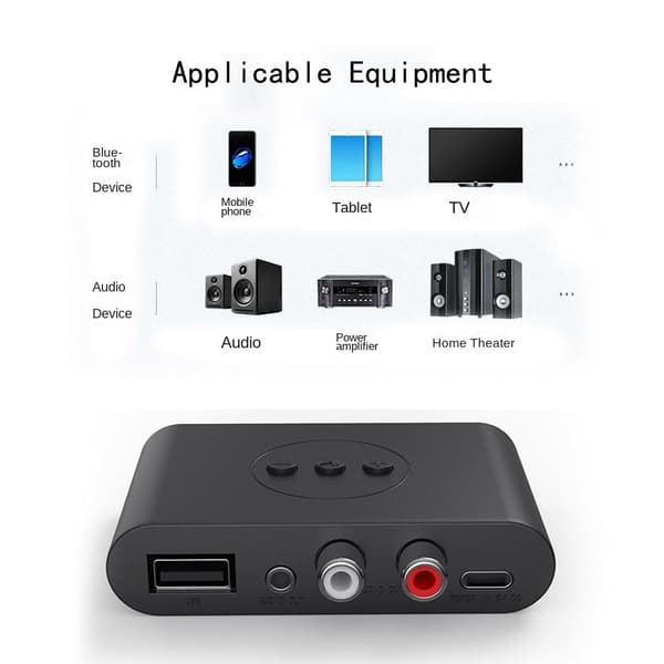 NFC Bluetooth Music Receiver Audio Receiver 3.5 AUX Bluetooth Black